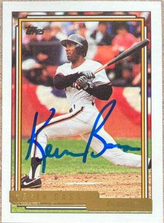 Kevin Bass Signed 1992 Topps Gold Baseball Card - San Francisco Giants - PastPros