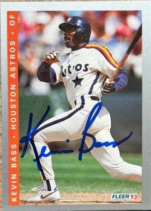 Kevin Bass Signed 1993 Fleer Final Edition Baseball Card - Houston Astros