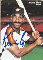 Kevin Bass Signed 1993 Mother's Cookies Baseball Card - Houston Astros