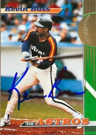Kevin Bass Signed 1993 Stadium Club Baseball Card - Houston Astros
