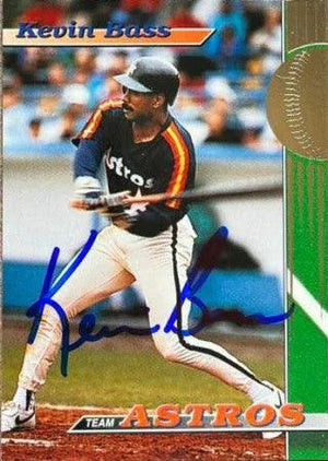 Kevin Bass Signed 1993 Stadium Club Baseball Card - Houston Astros
