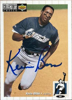 Kevin Bass Signed 1994 Collector's Choice Baseball Card - Houston Astros - PastPros