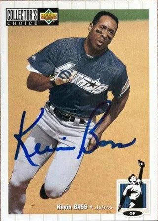 Kevin Bass Signed 1994 Collector's Choice Baseball Card - Houston Astros