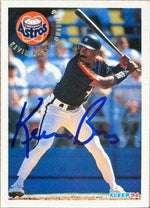 Kevin Bass Signed 1994 Fleer Baseball Card - Houston Astros
