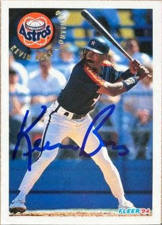 Kevin Bass Signed 1994 Fleer Baseball Card - Houston Astros