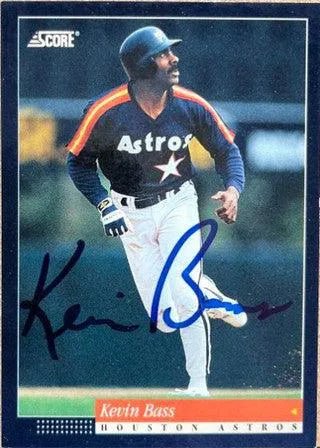 Kevin Bass Signed 1994 Score Baseball Card - Houston Astros