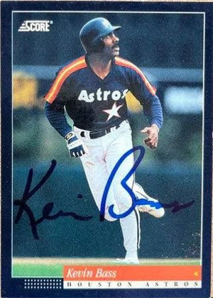 Kevin Bass Signed 1994 Score Baseball Card - Houston Astros