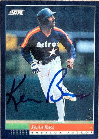 Kevin Bass Signed 1994 Score Baseball Card - Houston Astros - PastPros