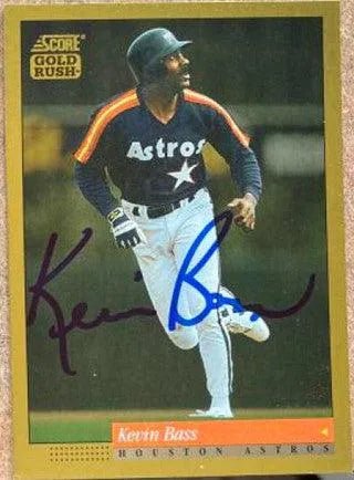 Kevin Bass Signed 1994 Score Gold Rush Baseball Card - Houston Astros