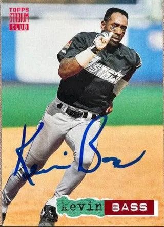 Kevin Bass Signed 1994 Stadium Club Baseball Card - Houston Astros