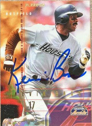 Kevin Bass Signed 1995 Fleer Baseball Card - Houston Astros - PastPros