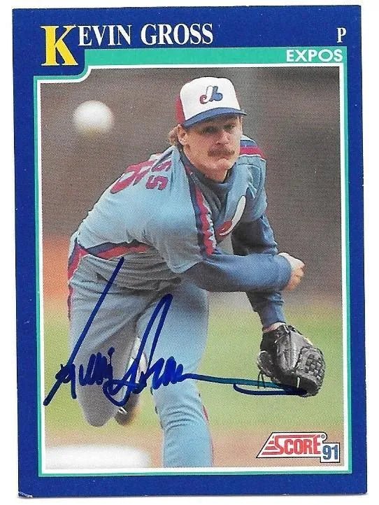 Kevin Gross Signed 1991 Score Baseball Card - Montreal Expos