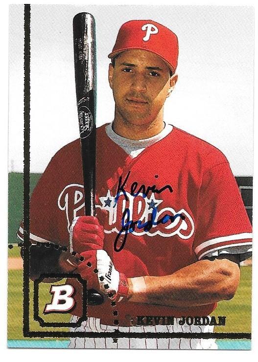 Kevin Jordan Signed 1994 Bowman Baseball Card - Philadelphia Phillies - PastPros