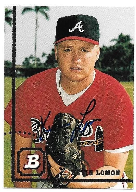 Kevin Lomon Signed 1994 Bowman Baseball Card - Atlanta Braves