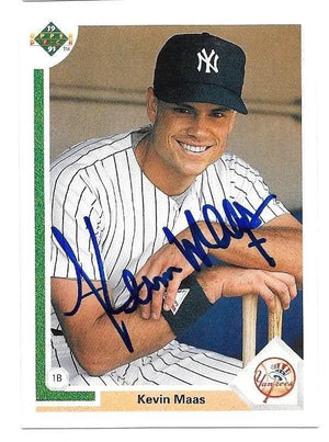 Kevin Maas Signed 1991 Upper Deck Baseball Card - New York Yankees