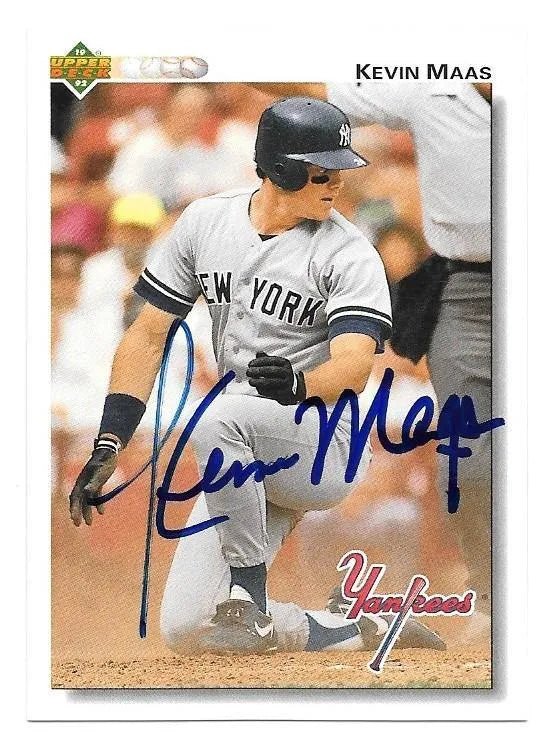 Kevin Maas Signed 1992 Upper Deck Baseball Card - New York Yankees