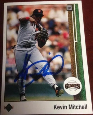Kevin Mitchell Signed 1989 Upper Deck Baseball Card - San Francisco Giants