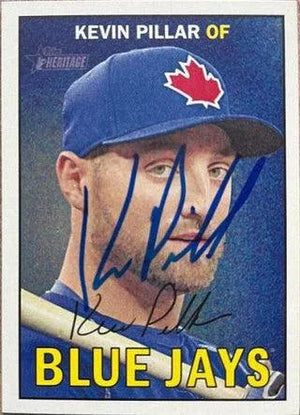 Kevin Pillar Signed 2016 Topps Heritage Baseball Card - Toronto Blue Jays