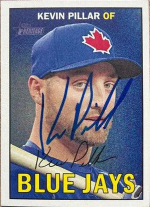 Kevin Pillar Signed 2016 Topps Heritage Baseball Card - Toronto Blue Jays - PastPros