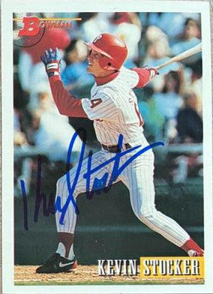 Kevin Stocker Signed 1993 Bowman Baseball Card - Philadelphia Phillies - PastPros