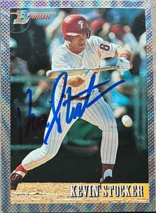 Kevin Stocker Signed 1993 Bowman Foil Baseball Card - Philadelphia Phillies - PastPros
