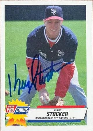 Kevin Stocker Signed 1993 Fleer Pro Cards Baseball Card - SWB Red Barons