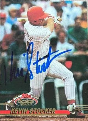 Kevin Stocker Signed 1993 Stadium Club Baseball Card - Philadelphia Phillies