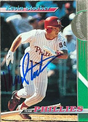 Kevin Stocker Signed 1993 Stadium Club Baseball Card - Philadelphia Phillies - PastPros