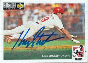 Kevin Stocker Signed 1994 Collector's Choice Silver Signature Baseball Card - Philadelphia Phillies - PastPros