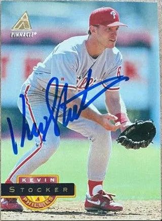 Kevin Stocker Signed 1994 Pinnacle Baseball Card - Philadelphia Phillies