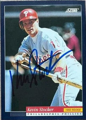 Kevin Stocker Signed 1994 Score Baseball Card - Philadelphia Phillies