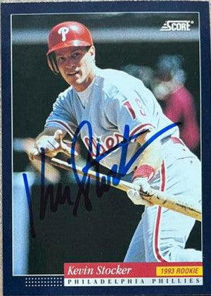 Kevin Stocker Signed 1994 Score Baseball Card - Philadelphia Phillies - PastPros
