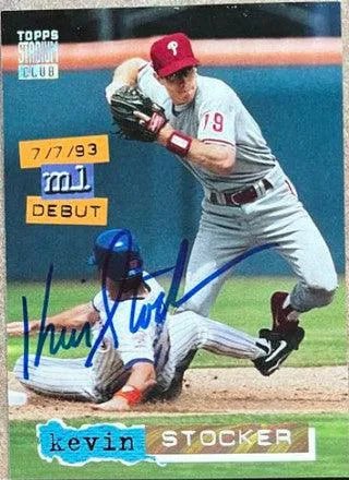 Kevin Stocker Signed 1994 Stadium Club Golden Rainbow Baseball Card - Philadelphia Phillies