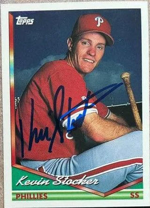 Kevin Stocker Signed 1994 Topps Baseball Card - Philadelphia Phillies