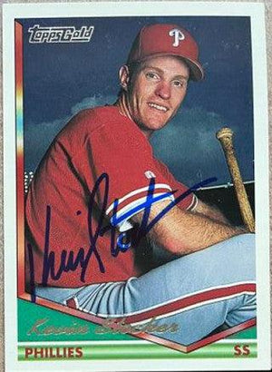 Kevin Stocker Signed 1994 Topps Gold Baseball Card - Philadelphia Phillies - PastPros