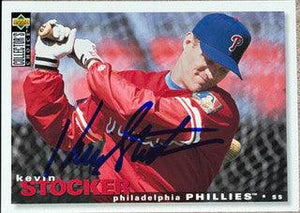 Kevin Stocker Signed 1995 Collector's Choice Baseball Card - Philadelphia Phillies - PastPros
