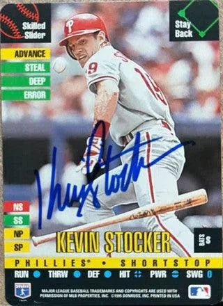 Kevin Stocker Signed 1995 Donruss Top of the Order Baseball Card - Philadelphia Phillies