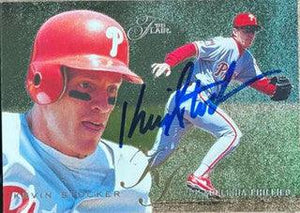 Kevin Stocker Signed 1995 Flair Baseball Card - Philadelphia Phillies - PastPros