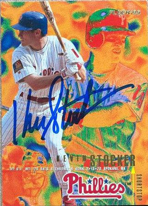Kevin Stocker Signed 1995 Fleer Baseball Card - Philadelphia Phillies - PastPros