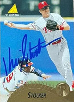 Kevin Stocker Signed 1995 Pinnacle Baseball Card - Philadelphia Phillies