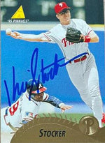 Kevin Stocker Signed 1995 Pinnacle Baseball Card - Philadelphia Phillies - PastPros