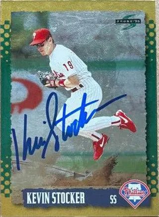Kevin Stocker Signed 1995 Score Gold Rush Baseball Card - Philadelphia Phillies