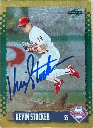 Kevin Stocker Signed 1995 Score Gold Rush Baseball Card - Philadelphia Phillies - PastPros