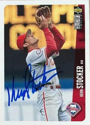 Kevin Stocker Signed 1996 Collector's Choice Baseball Card - Philadelphia Phillies