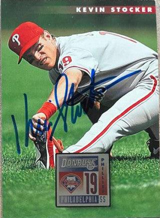 Kevin Stocker Signed 1996 Donruss Baseball Card - Philadelphia Phillies - PastPros