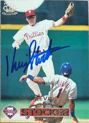 Kevin Stocker Signed 1996 Pacific Crown Collection Baseball Card - Philadelphia Phillies - PastPros