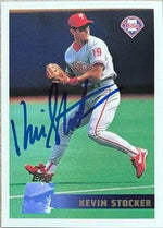 Kevin Stocker Signed 1996 Topps Baseball Card - Philadelphia Phillies