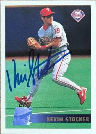Kevin Stocker Signed 1996 Topps Baseball Card - Philadelphia Phillies