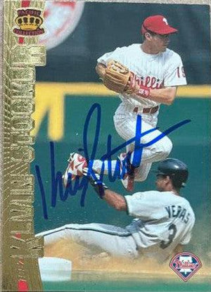 Kevin Stocker Signed 1997 Pacific Crown Collection Baseball Card - Philadelphia Phillies - PastPros