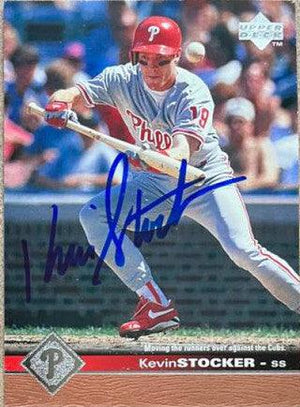 Kevin Stocker Signed 1997 Upper Deck Baseball Card - Philadelphia Phillies - PastPros